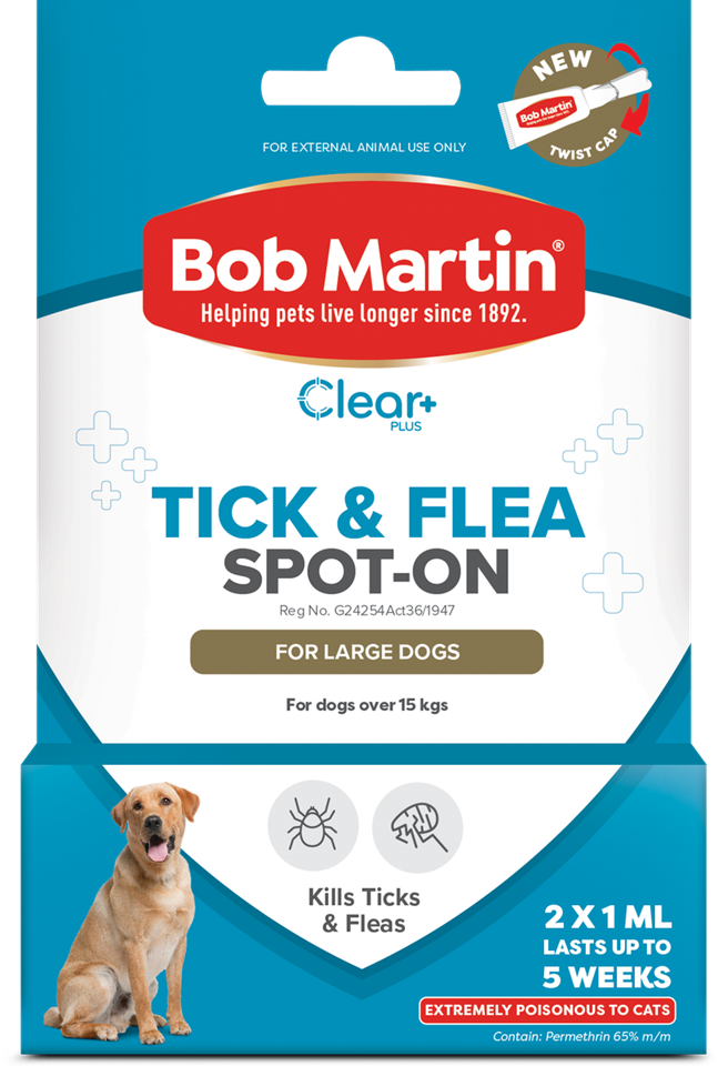 Bob Martin Clear+ Spot-On For Large Dogs 2x1ml